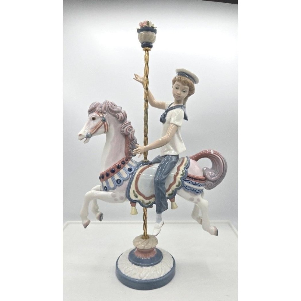 Lladró Ride on the Carousel Boy Sailor Porcelain Figurine 1469 Vintage Excellent